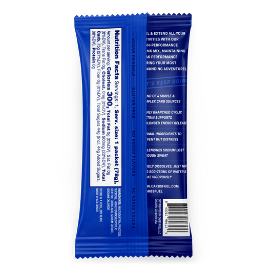 Carbs Fuel Drink Mix: Convenient Single Serve Sachets for Cycling - Threshold Cycling