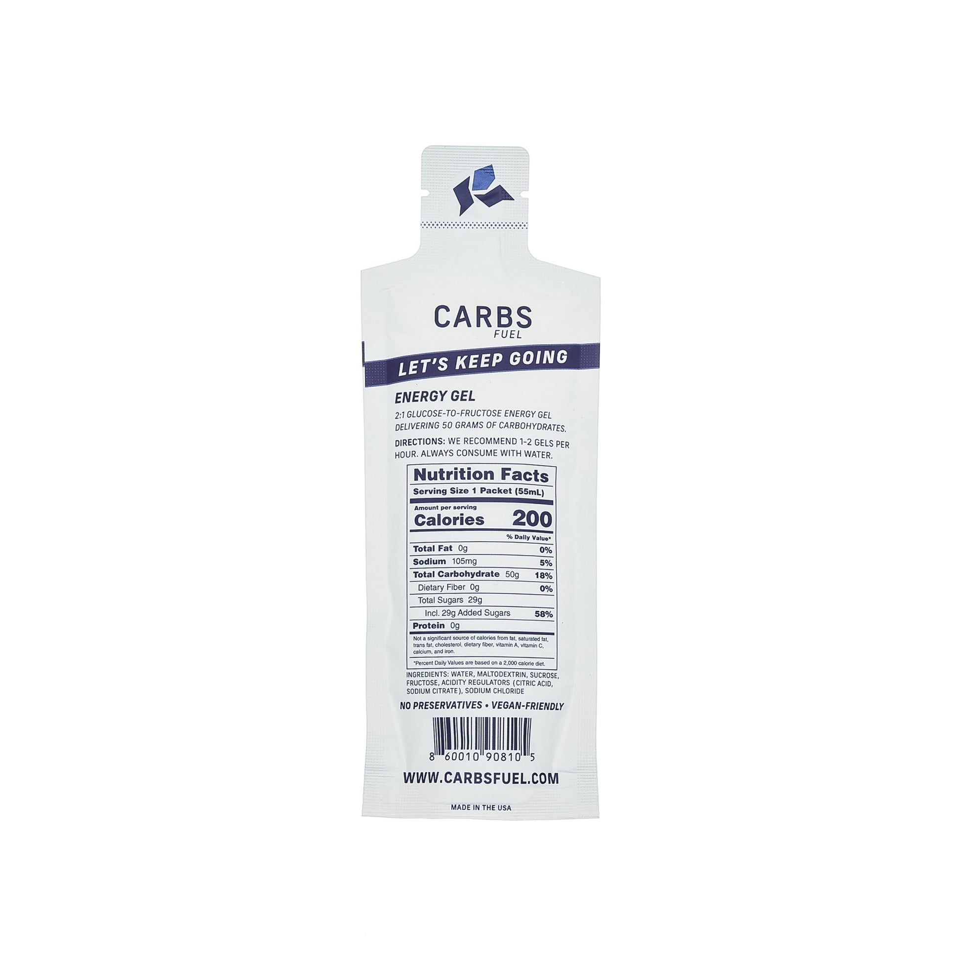 Carbs Fuel 50g Gel - Threshold Cycling