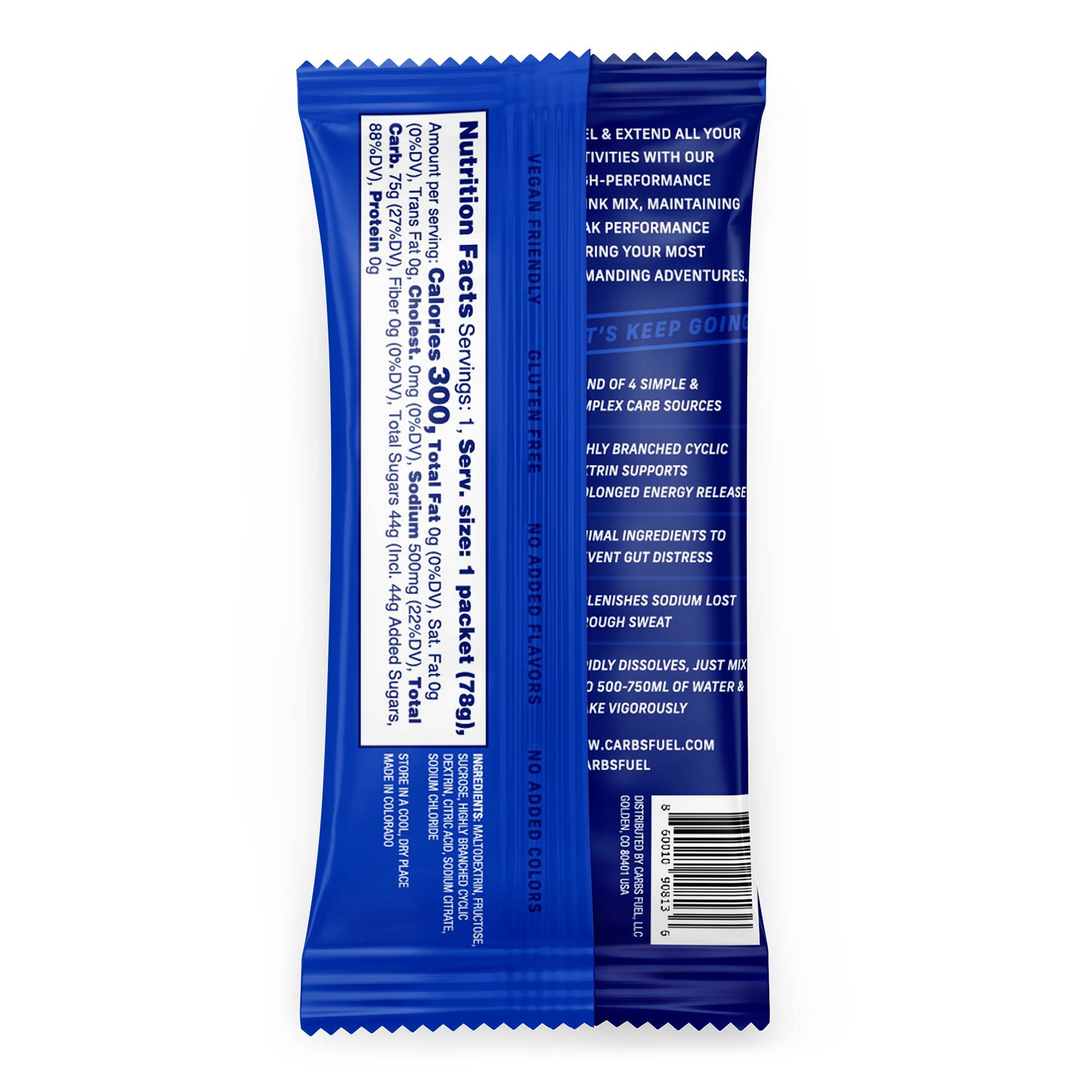 Carbs Fuel Drink Mix (Single Serve Sachet) - Threshold Cycling