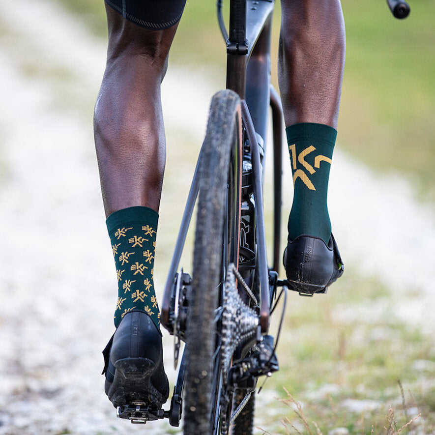 EKAR KUNKEN Socks | Green/ Black/ Ochre - Threshold Cycling