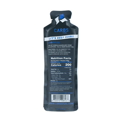 Carbs Fuel Caffeinated Gels (50g) | Box of 12 - Threshold Cycling