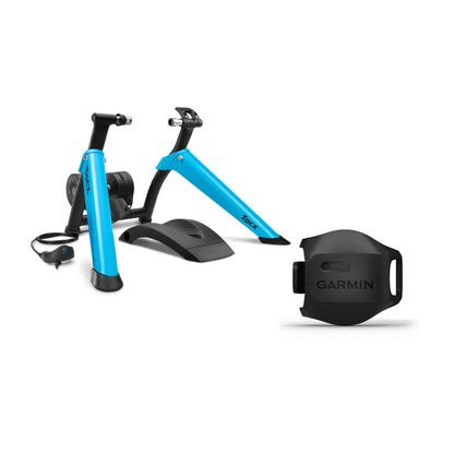 Garmin Tacx Boost Bundle Indoor Bike Trainer with speed sensor and front wheel support
