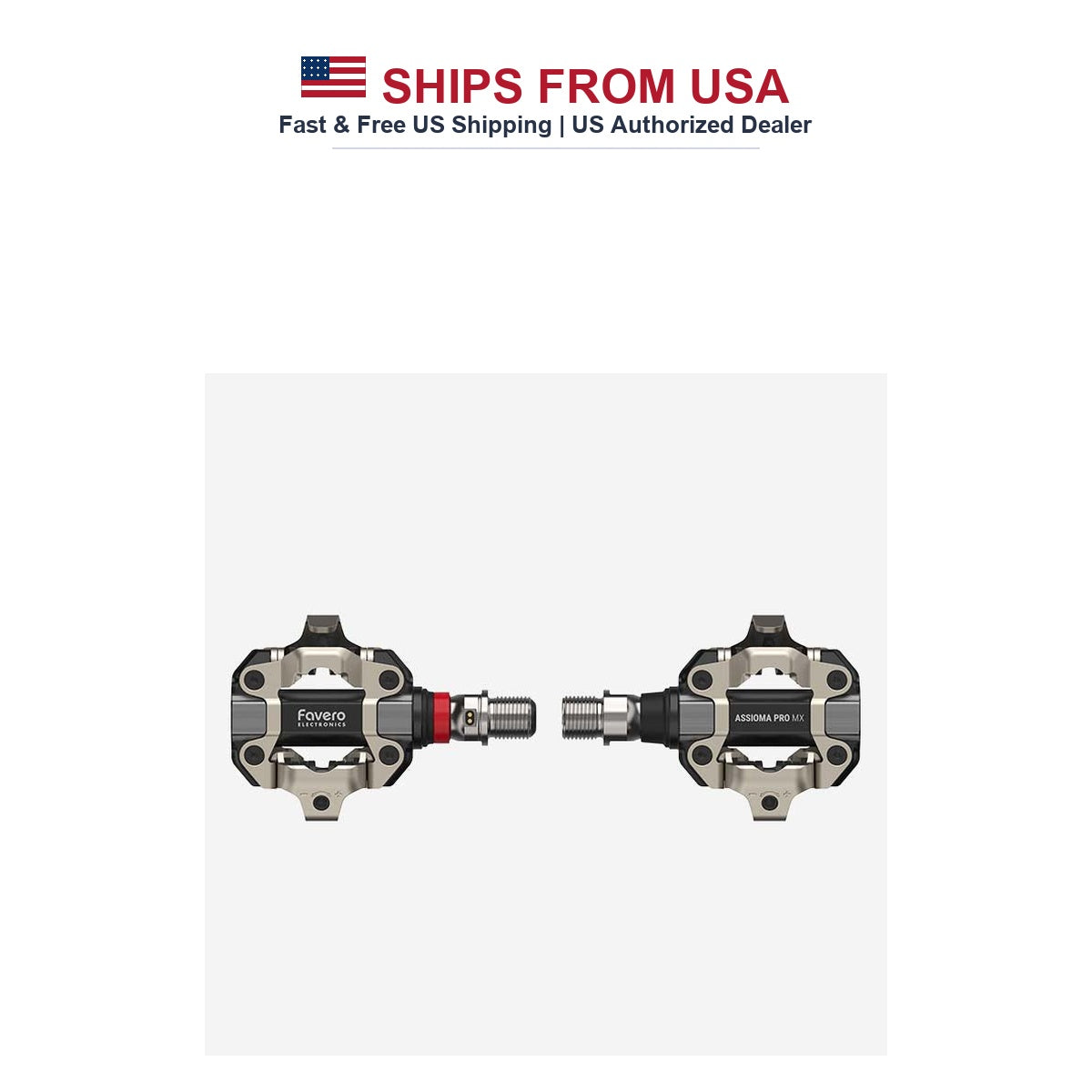 Favero Assioma Pro MX-1 Single-Sided MTB Gravel SPD Power Meter Pedals - Ships from USA Warehouse Fast