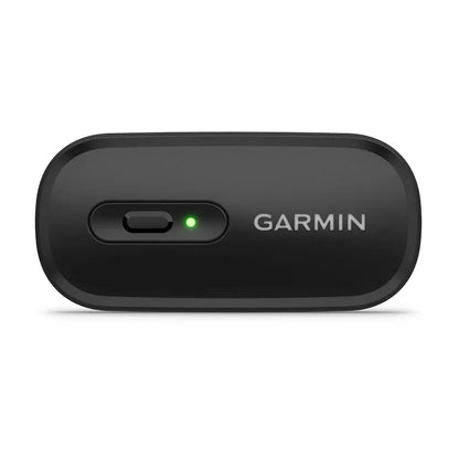 Garmin HRM 200 Sensor Pod Close-Up with Status LED Indicator - Threshold Cycling