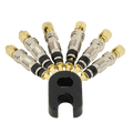 Silca Presta Valve Cores - 6x CNC Brass Tubeless Ready w/ Synthetic Seals